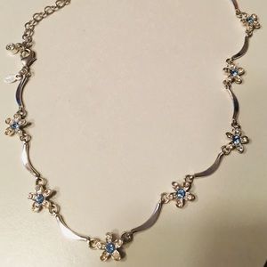 Ann Klein Blue Daisy Necklace
